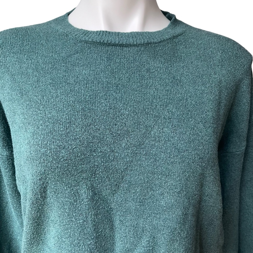 Dreamers by Debut Crewneck Cropped Green Sweater, Sz XS - Picture 7 of 14